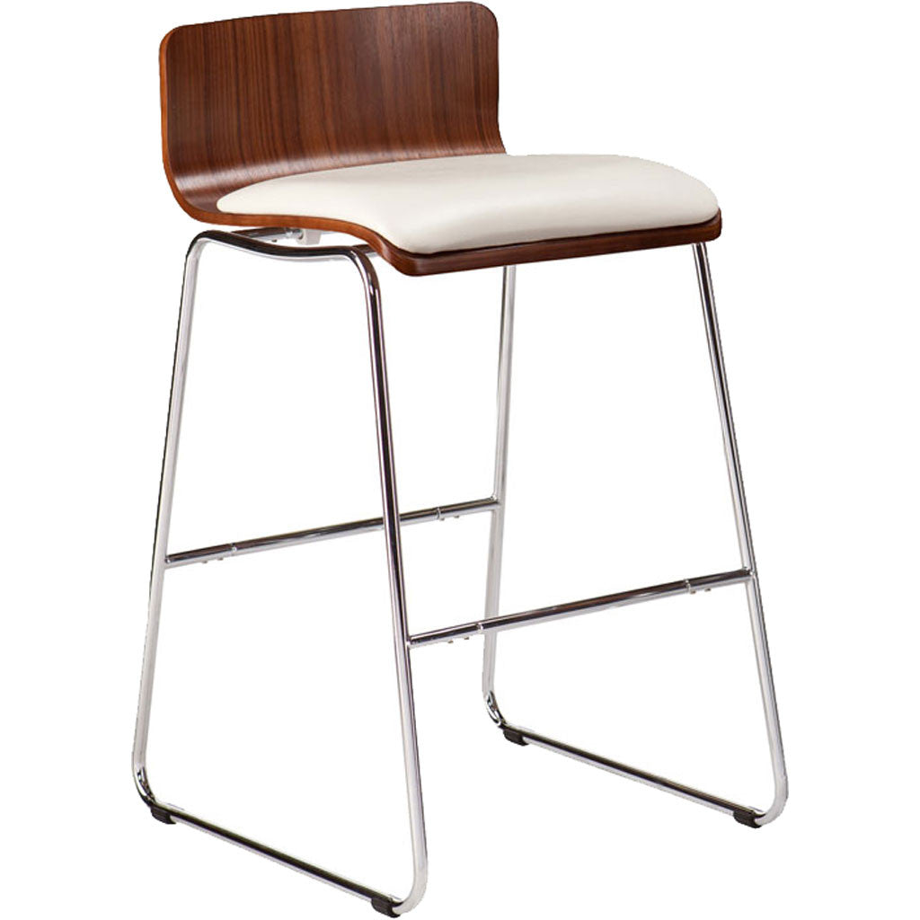 Conley Stools Walnut/White (Set of 2)