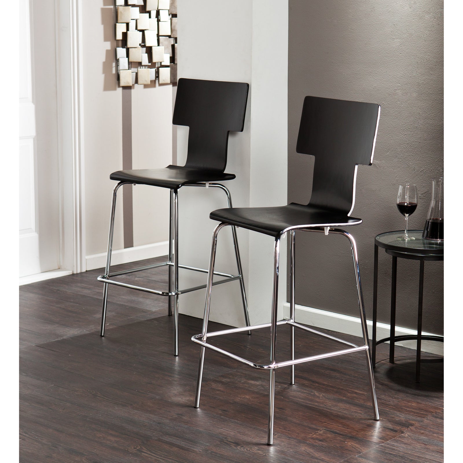Tebrack Barstool Black (Set of 2)