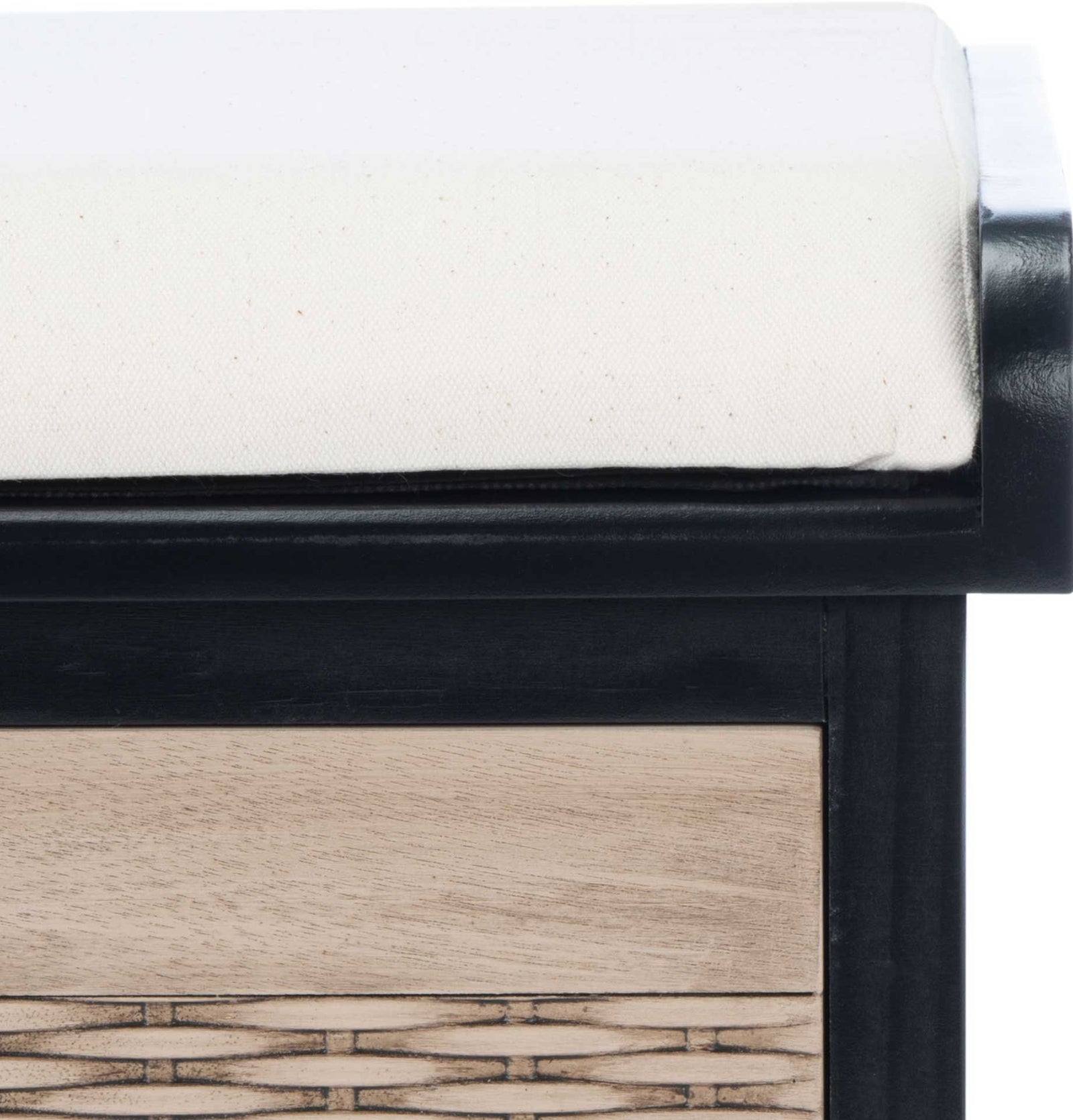 Lali 2 Drawer/Cushion Storage Bench Black