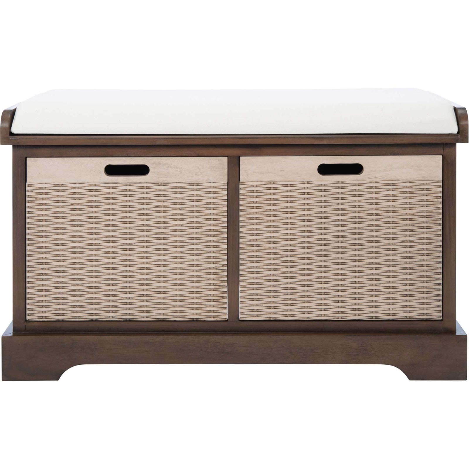 Lali 2 Drawer/Cushion Storage Bench Brown