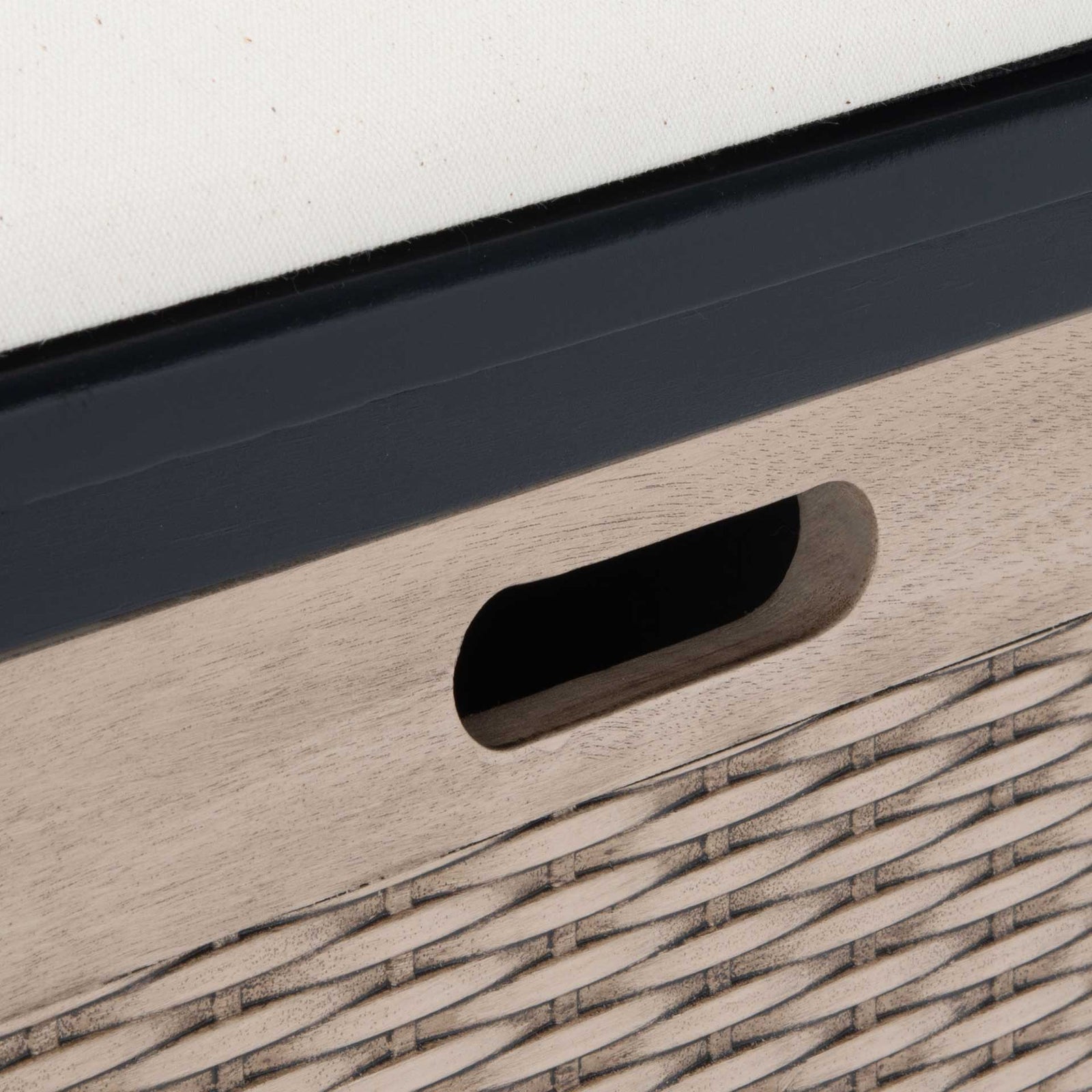 Lali 3 Drawer/Cushion Storage Bench Black