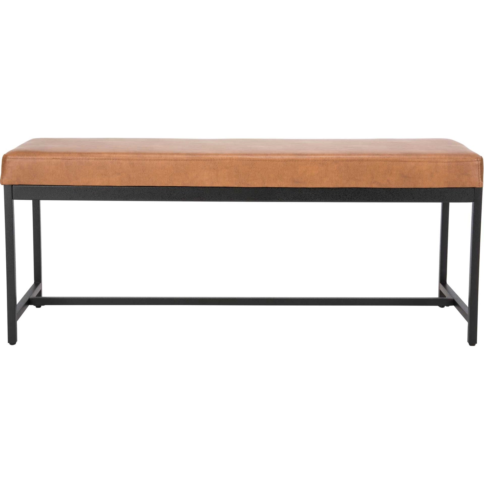 Chamonix Faux Leather Bench Brown