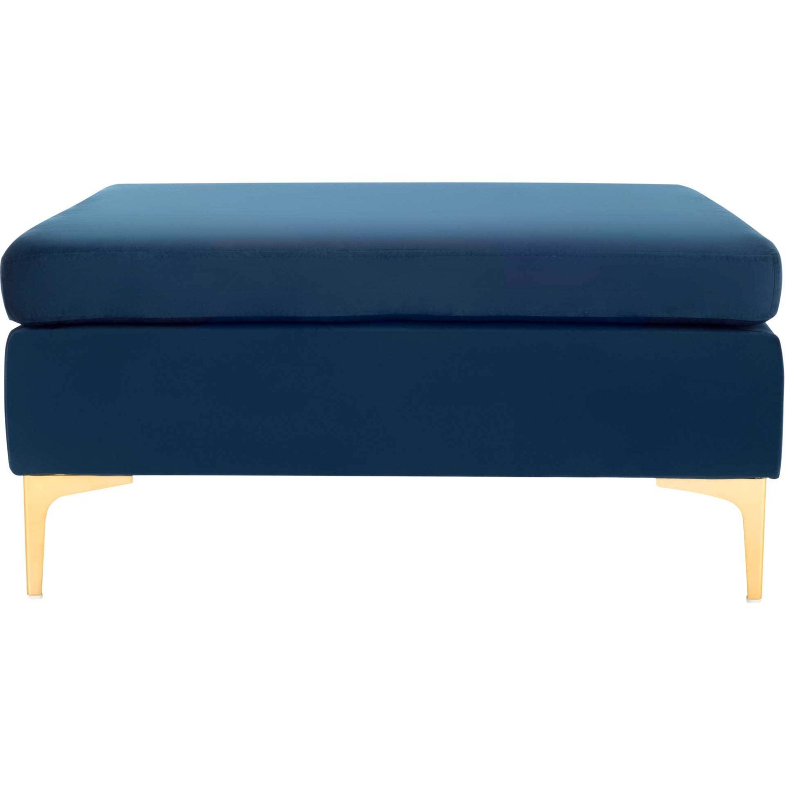 Gianni Square Bench Navy/Brass