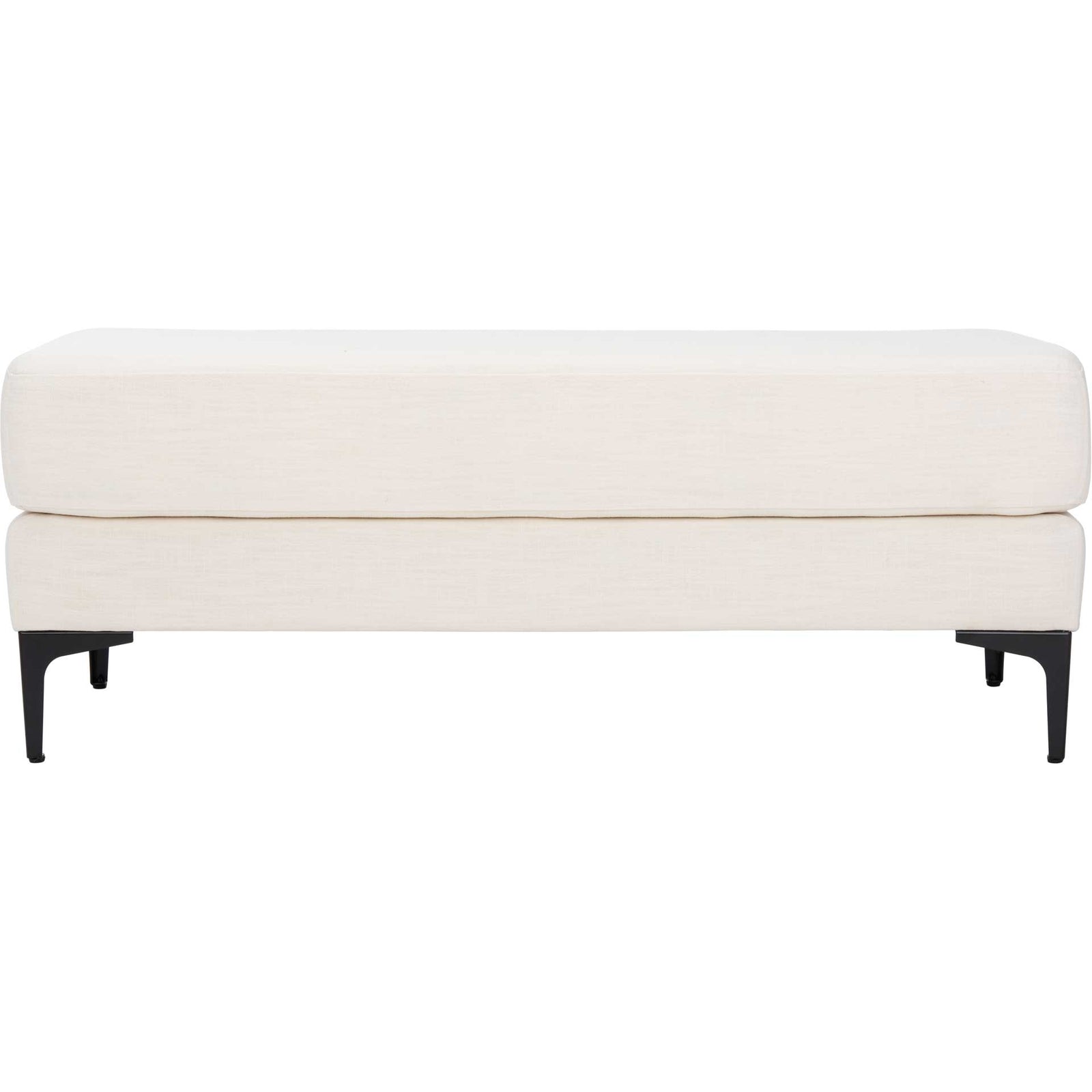 Elaine Rectangular Bench Creme/Black