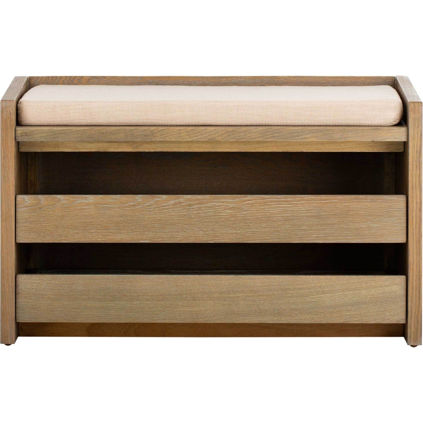 Perla Storage Bench Rustic Oak/Beige