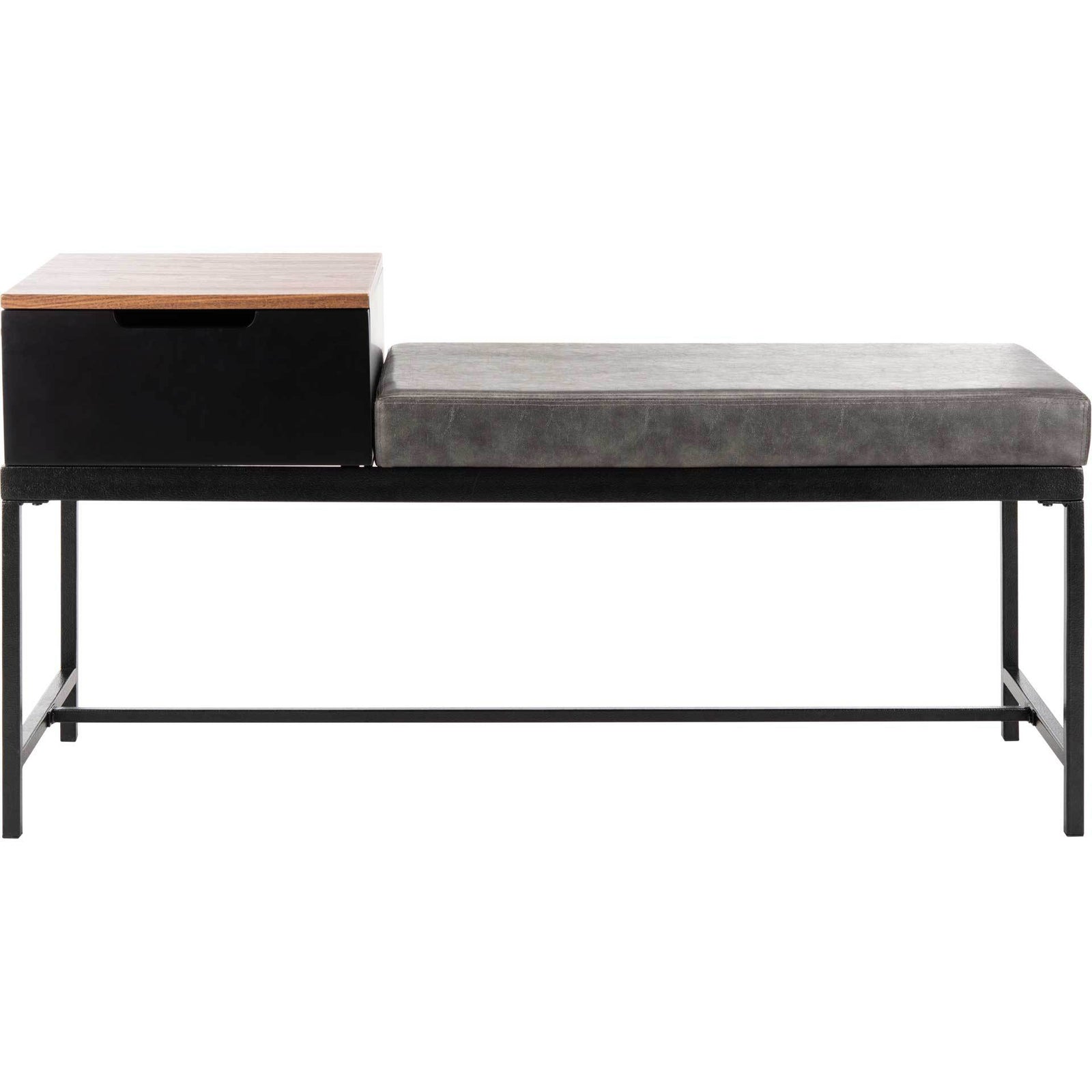 Maxton Bench With Storage Brown/Gray