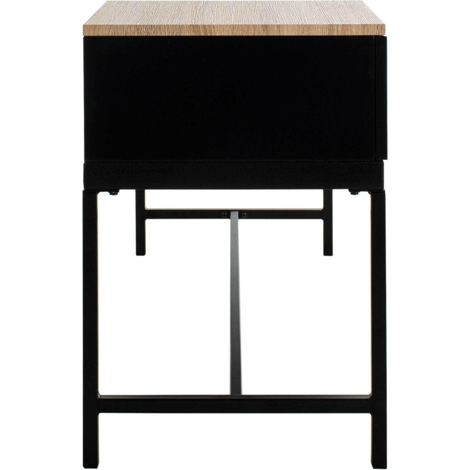 Maxton Bench with Storage Light Oak/Gray