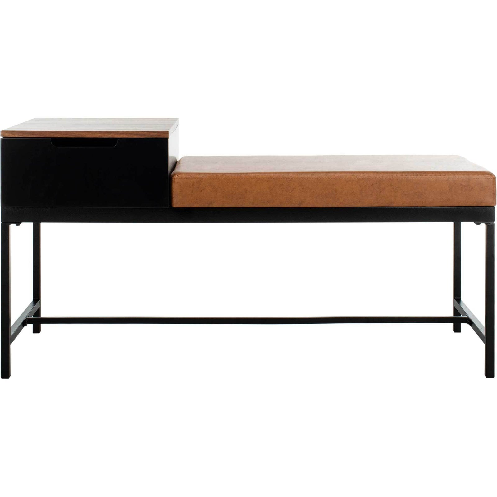 Maxton Bench with Storage Light Brown