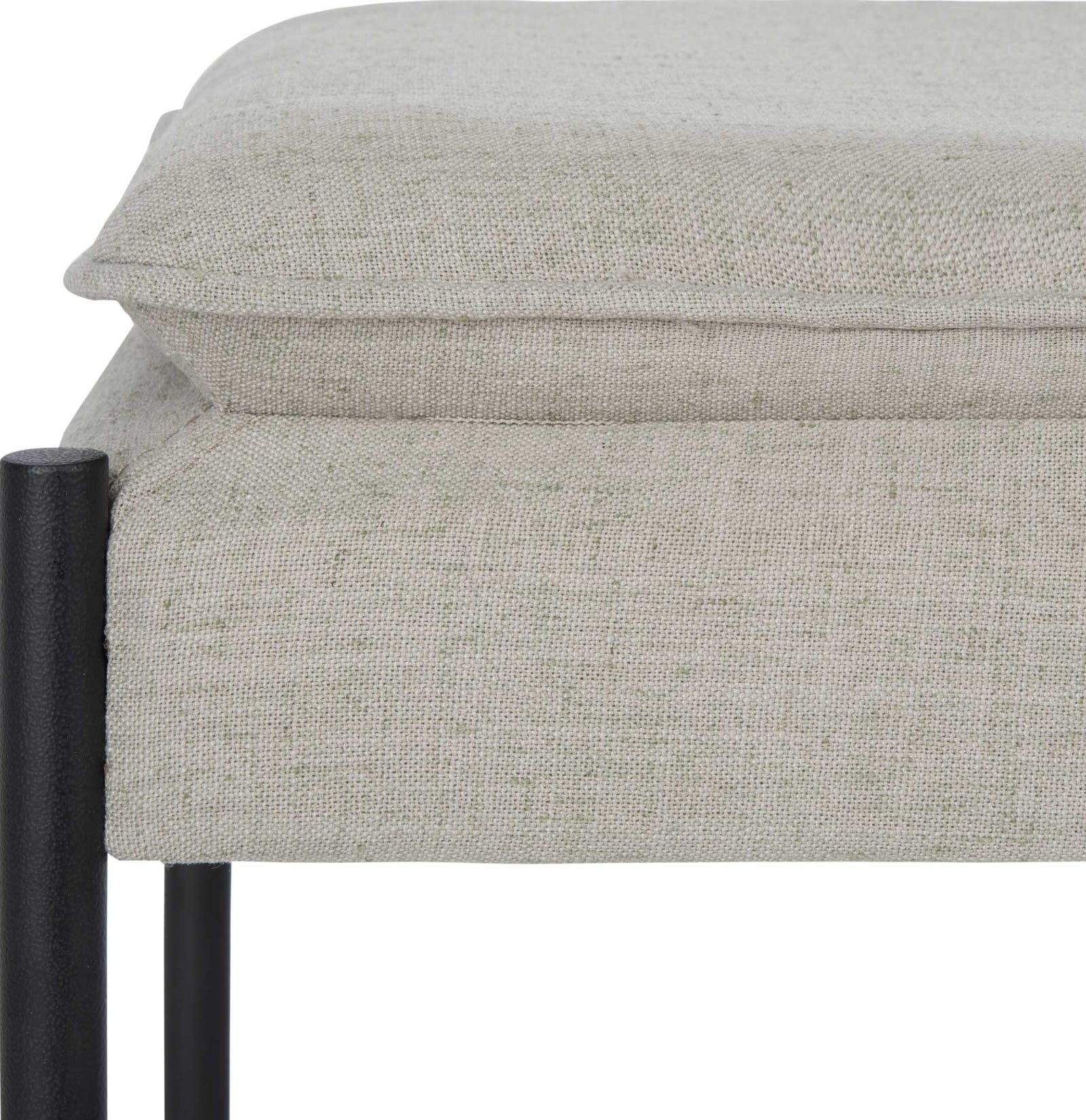 Kamari Cushioned X Bench Light Gray/Black