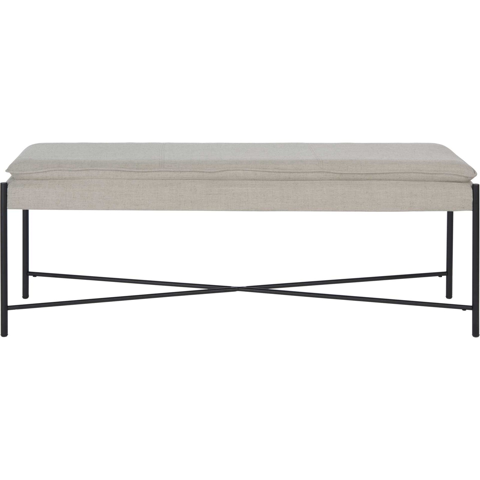 Kamari Cushioned X Bench Light Gray/Black