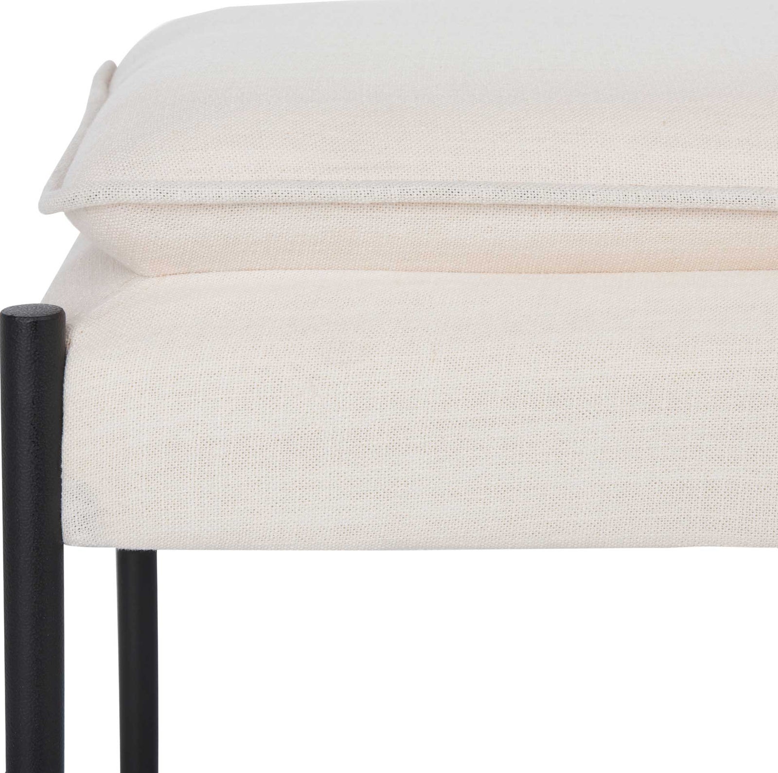 Kamari Cushioned X Bench Light Beige/Black