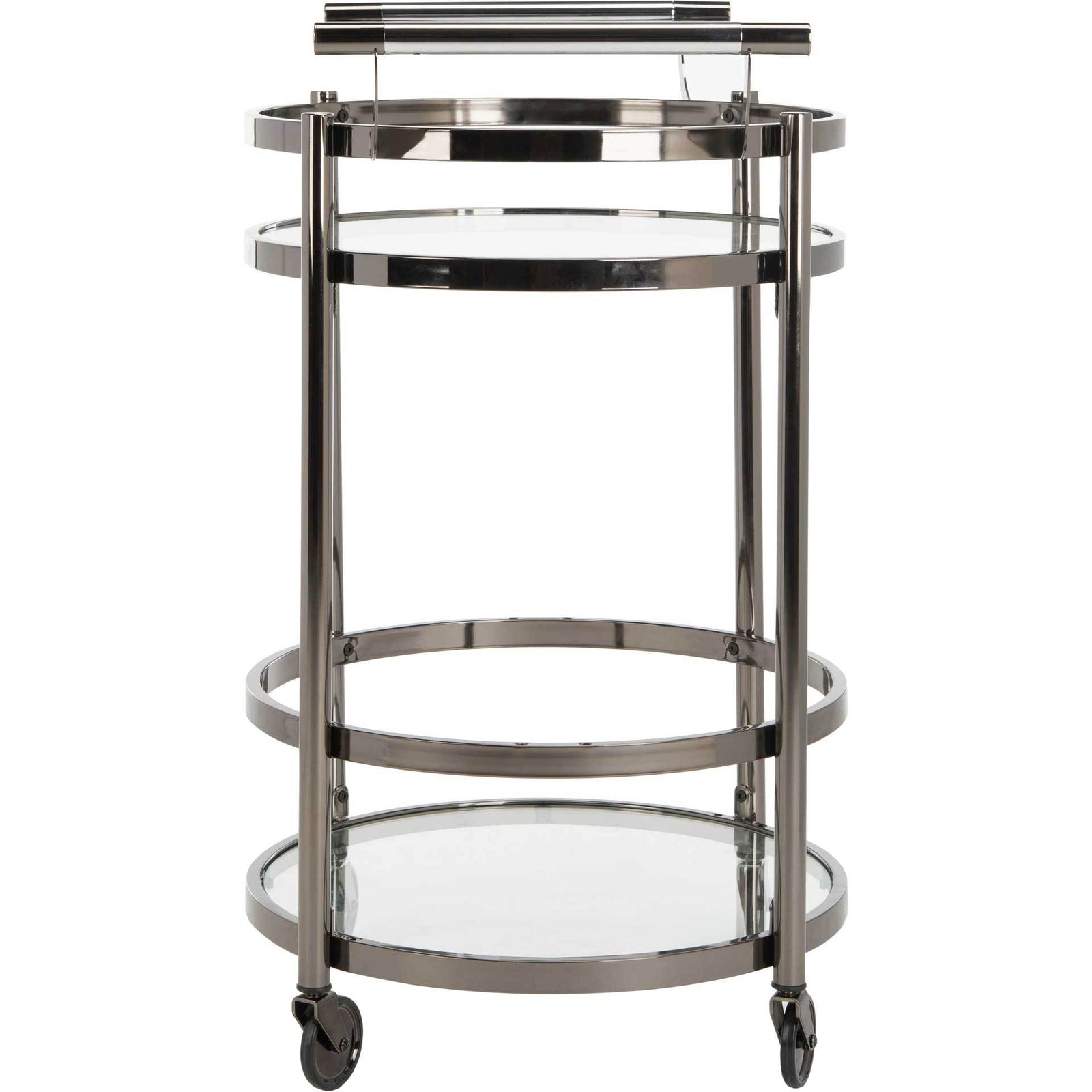 Simon 2 Tier Round Bar Cart Gun Metal