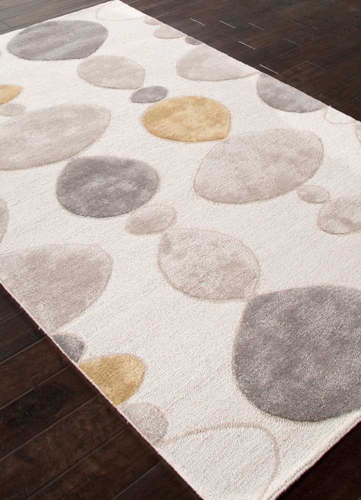 Blue Creekstone White Area Rug