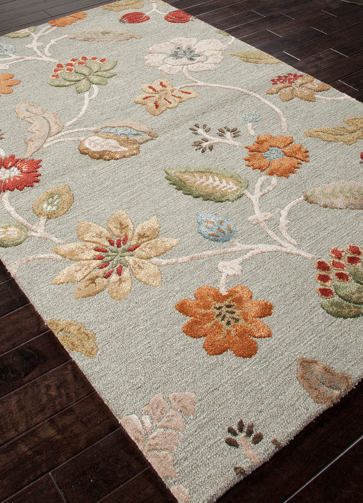 Blue Garden Party Sea Blue Area Rug