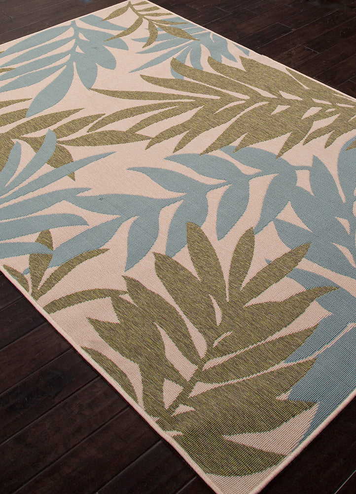 Bloom Fern Birch/Blue Surf Area Rug