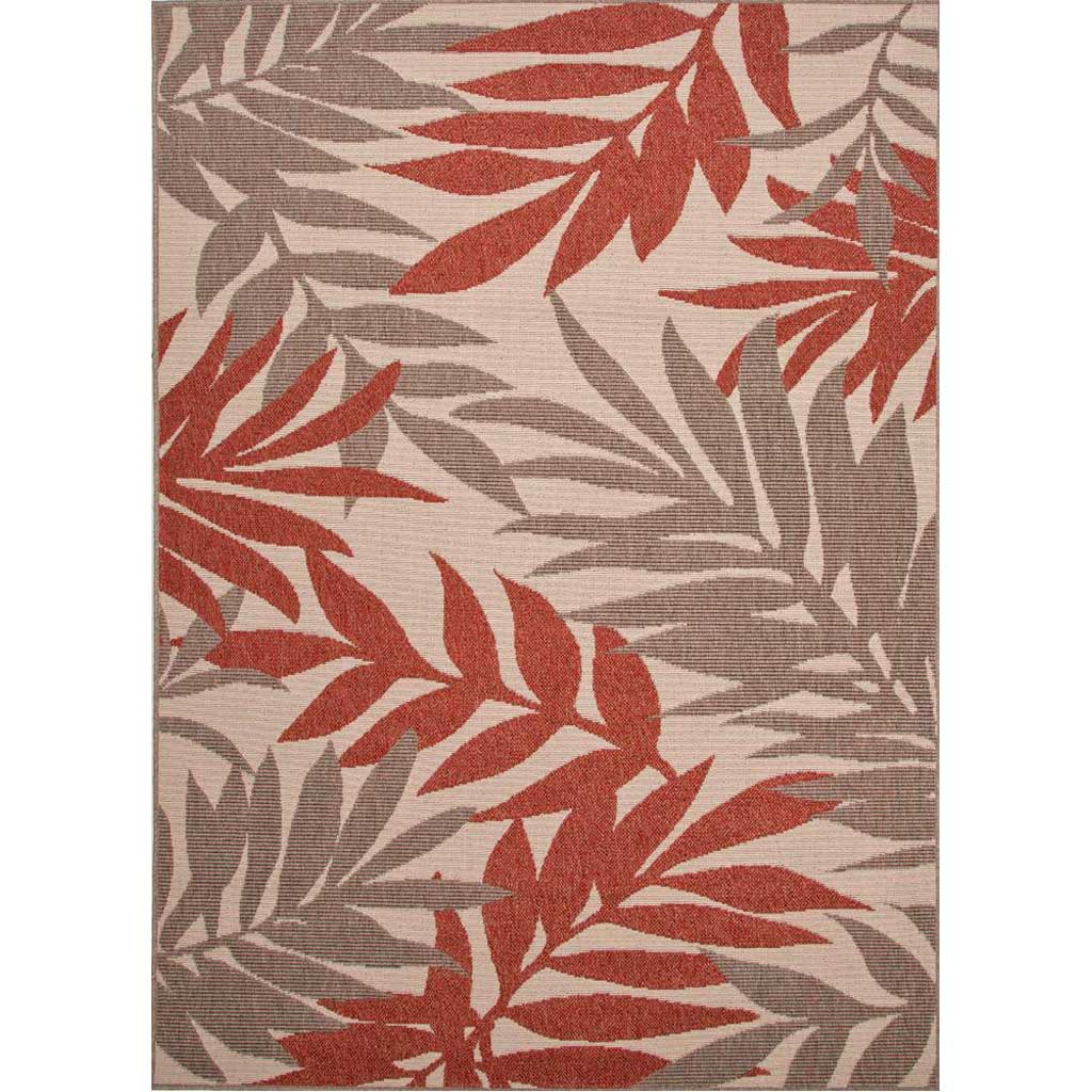 Bloom Fern Birch/Jester Red Area Rug