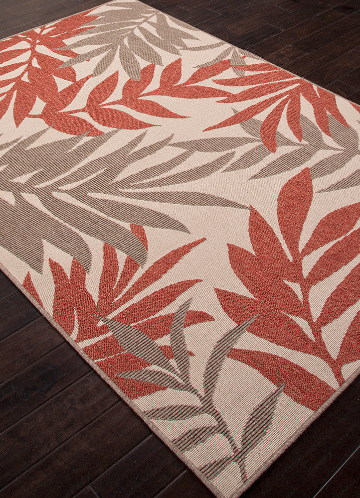 Bloom Fern Birch/Jester Red Area Rug