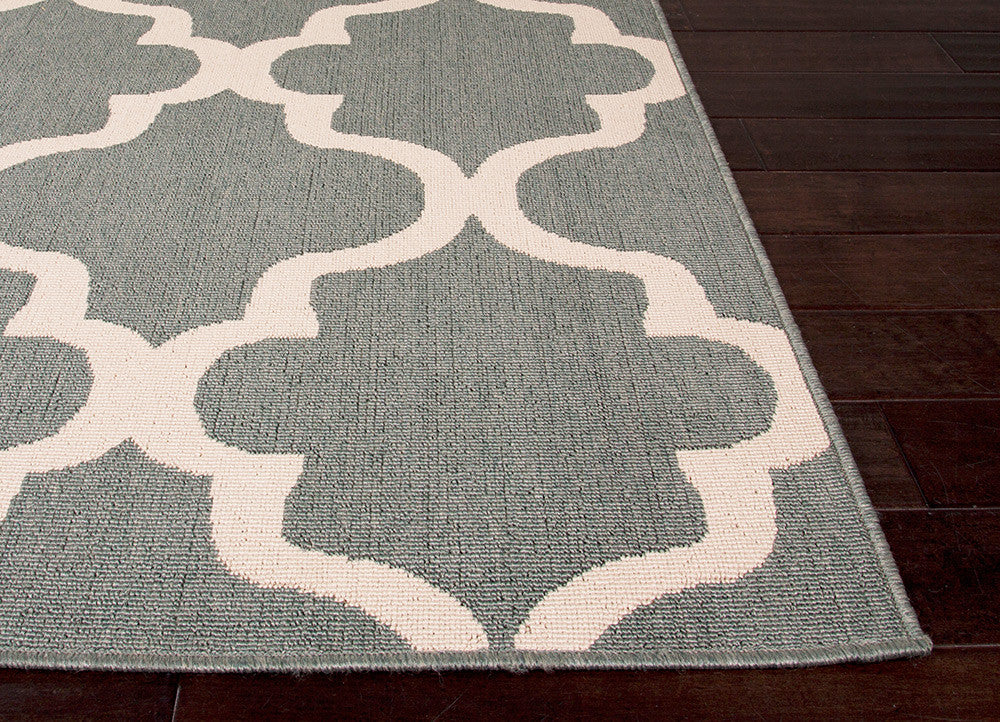 Bloom Stamped Blue Surf/Birch Area Rug