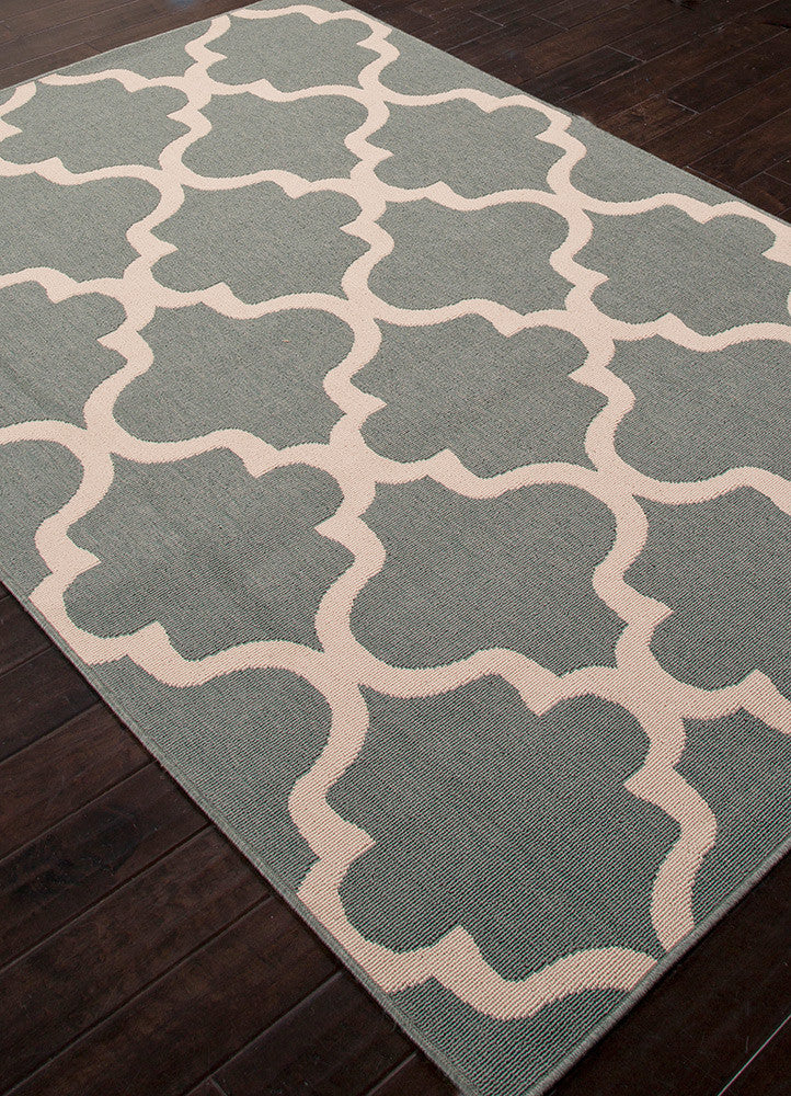 Bloom Stamped Blue Surf/Birch Area Rug