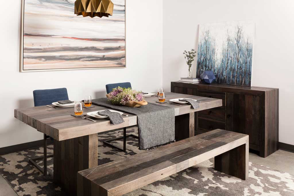 Vintage Dining Table Gray