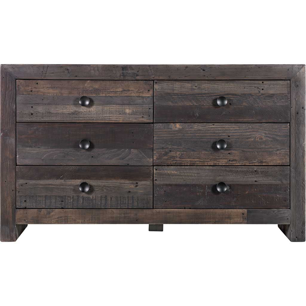 Vintage 6 Drawer Dresser Gray