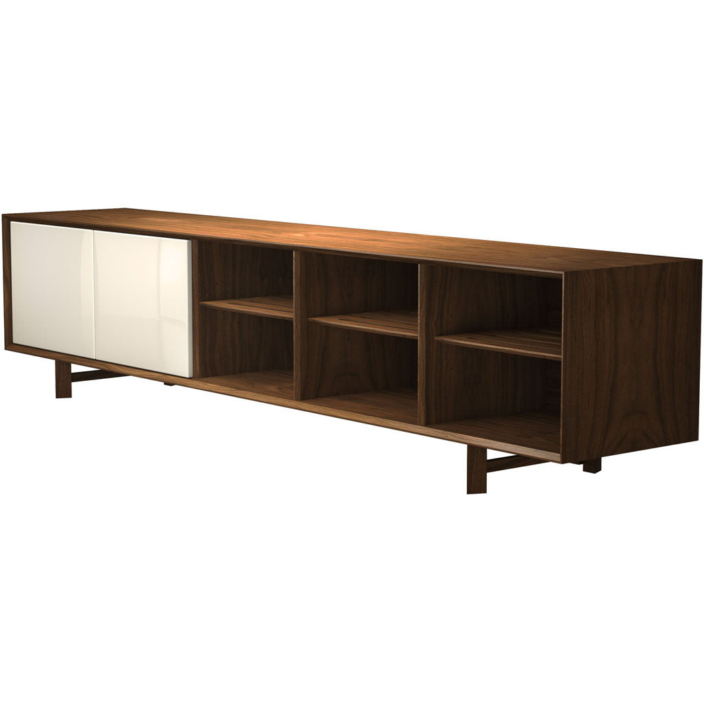 Chiswick Media Cabinet Walnut/Beige