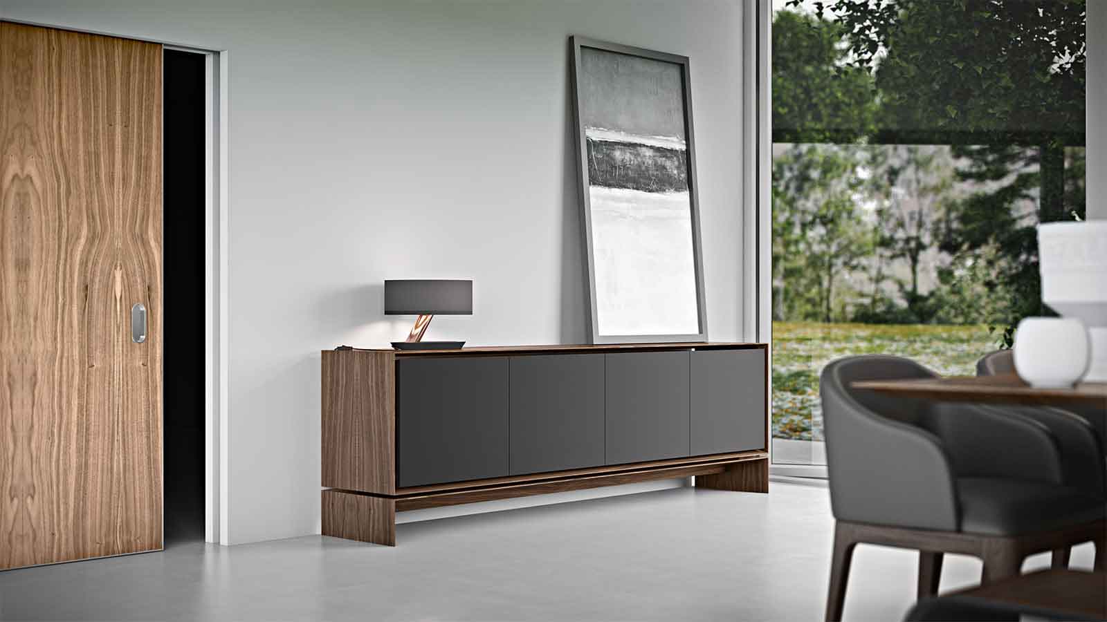 Barnes Sideboard Walnut/Graphite