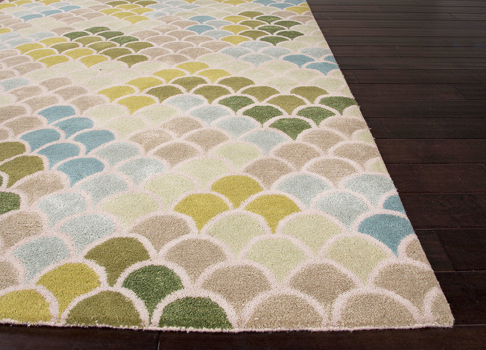 Cascade Ariel White Asparagus/Wood Bine Area Rug