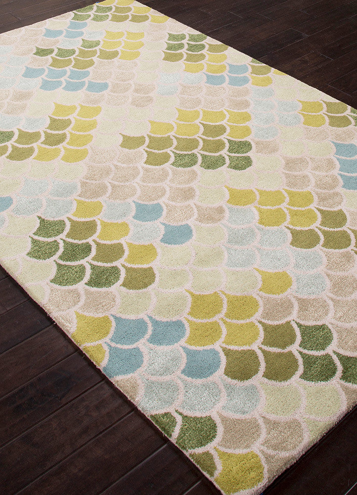 Cascade Ariel White Asparagus/Wood Bine Area Rug