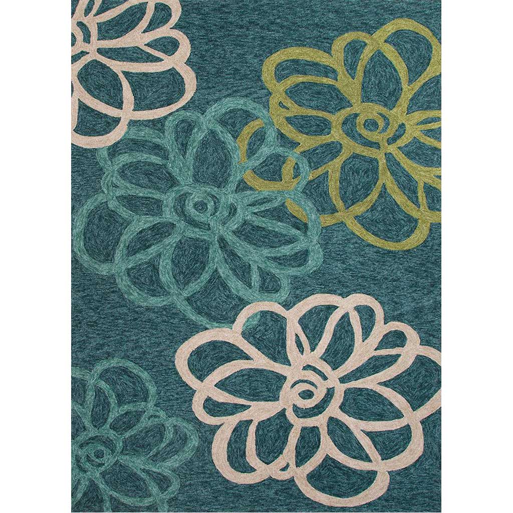 Catalina Blossomed Blue Area Rug