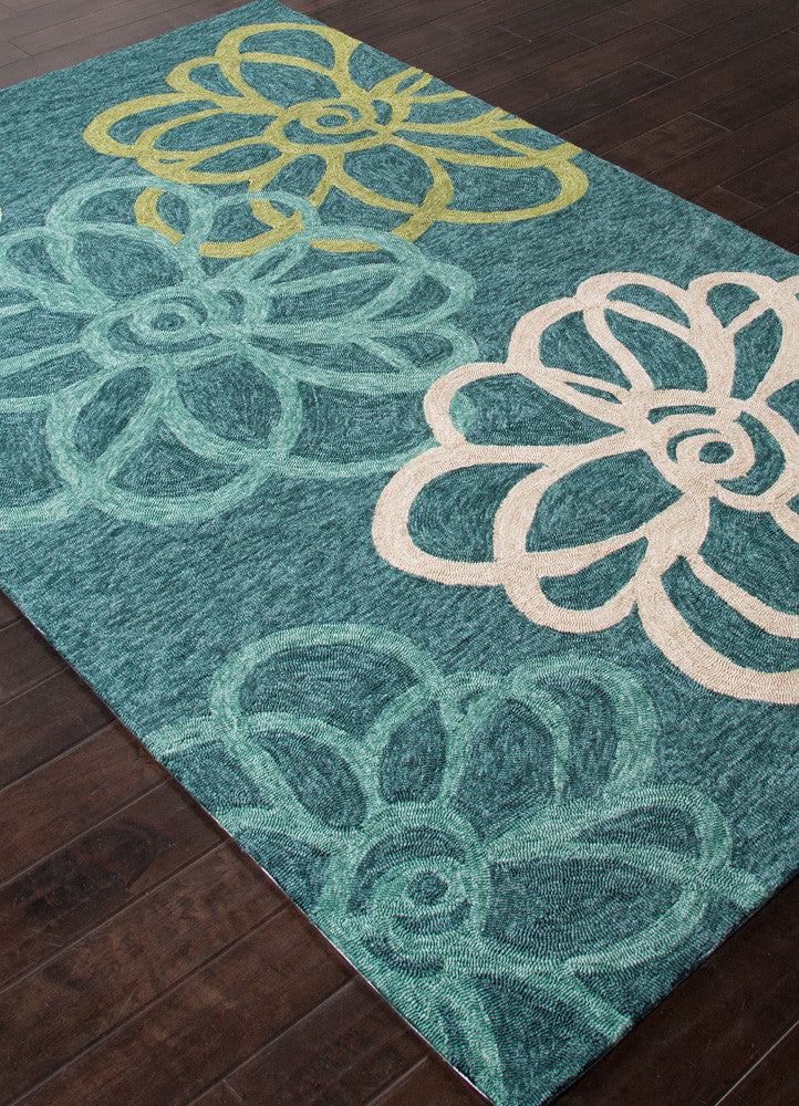 Catalina Blossomed Blue Area Rug
