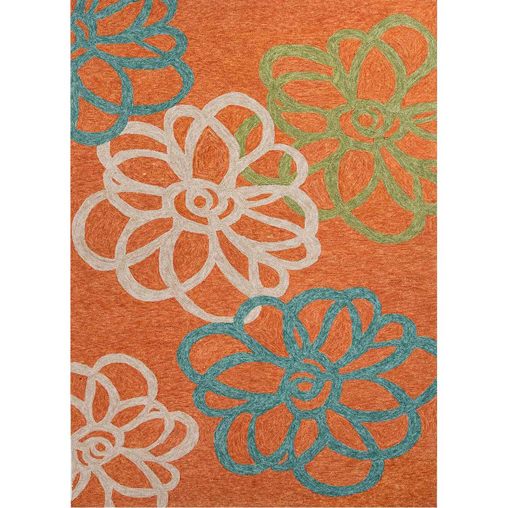 Catalina Blossomed Orange Area Rug