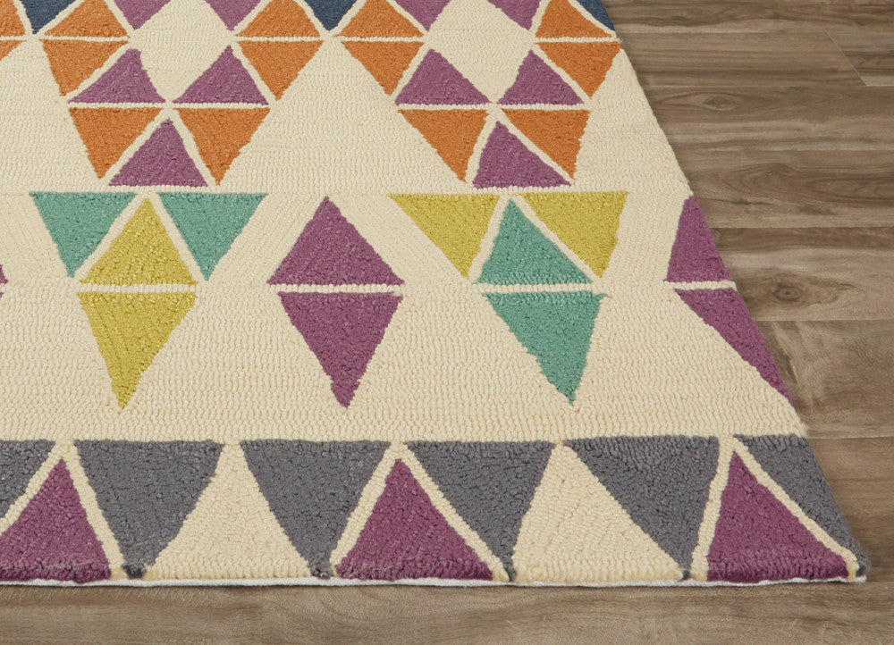 Catalina Morning Glory Ivory/Purple Area Rug