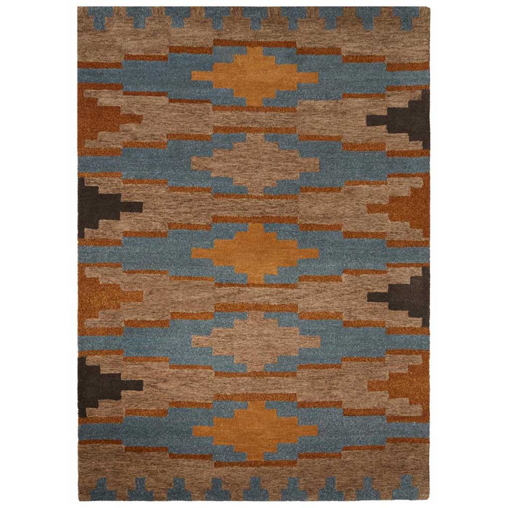Cabin Alder Tan/Blue Area Rug