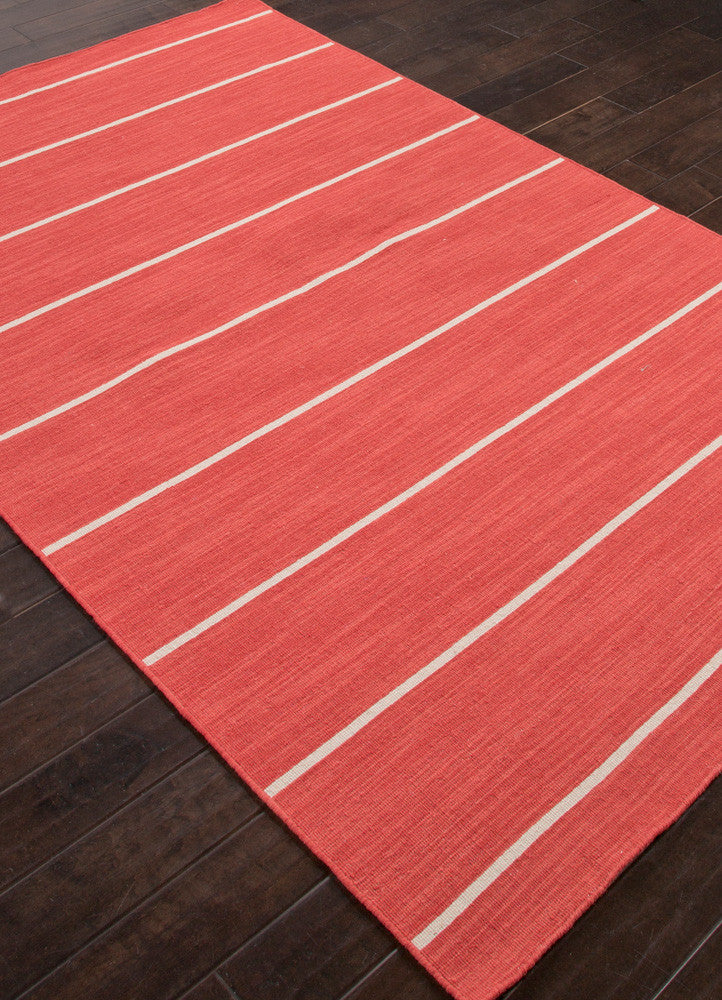 Coastal Shores Cape Cod Aurora Red/White Ice Area Rug