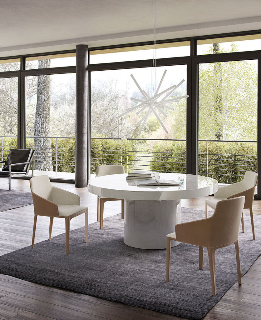 Oxford Dining Chair Raw Linen/Dark Beige