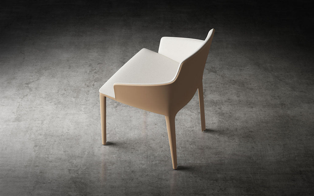 Oxford Dining Chair Raw Linen/Dark Beige