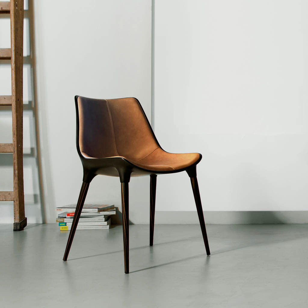 Langham Dining Chair Leather Caramel
