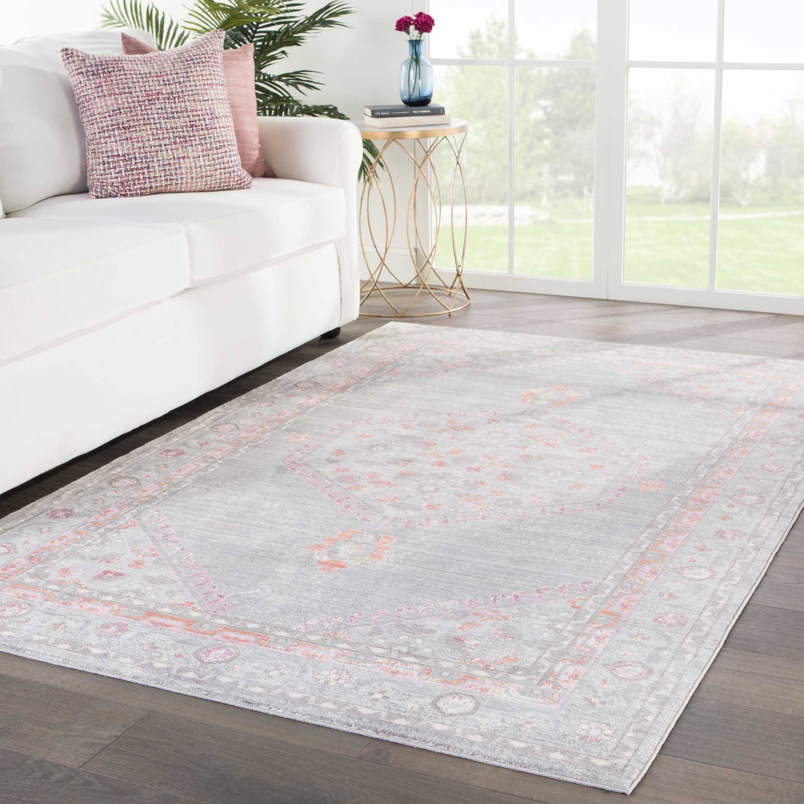 Ceres Eris Gray/Pink Area Rug
