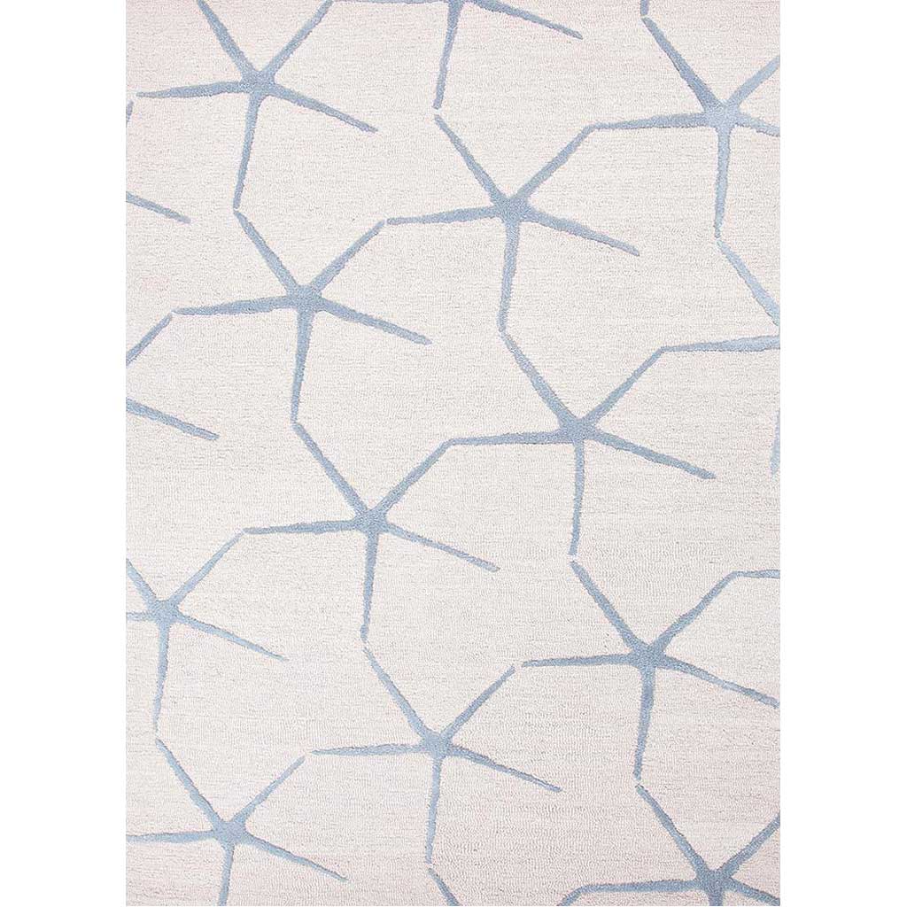 Coastal Resort Starfishing White Ivory/Milky Blue Area Rug