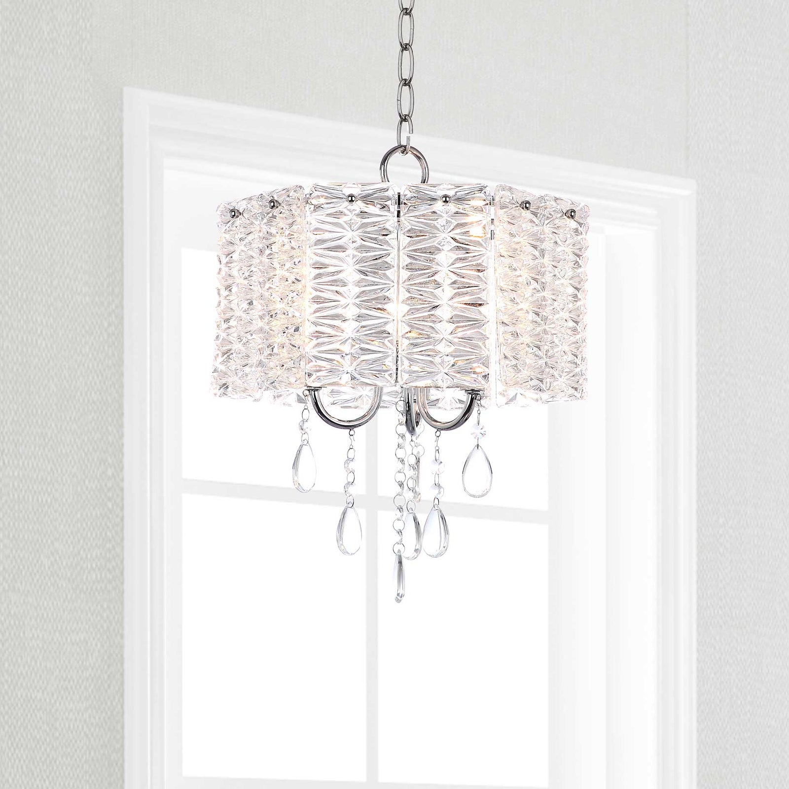 Hamza 3 Light Chandelier Clear/Chrome