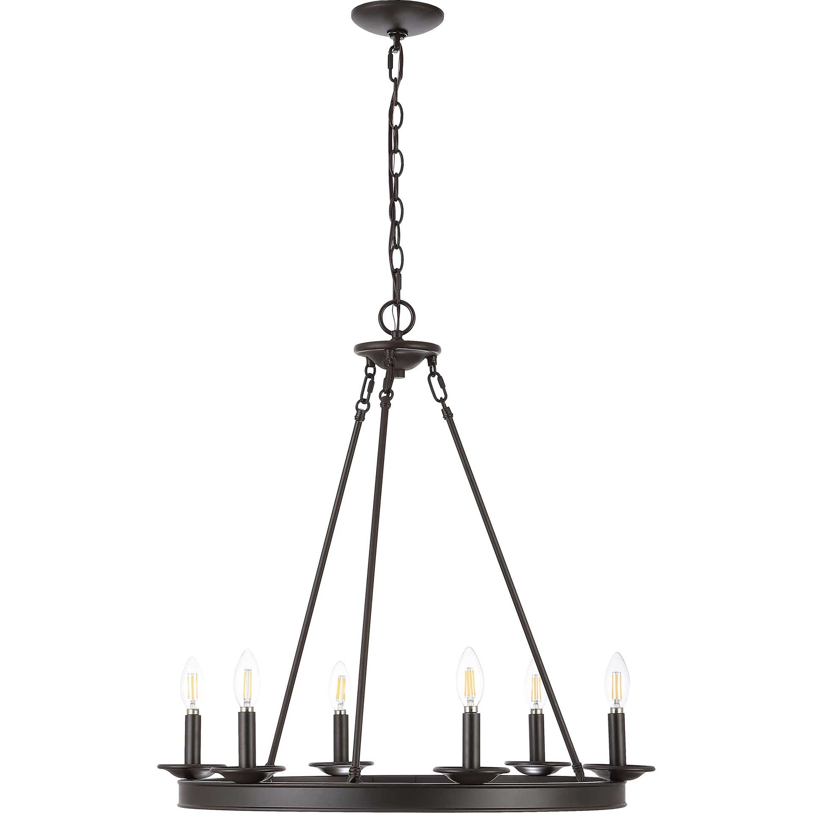Jonas 6 Light Chandelier Bronze/Black