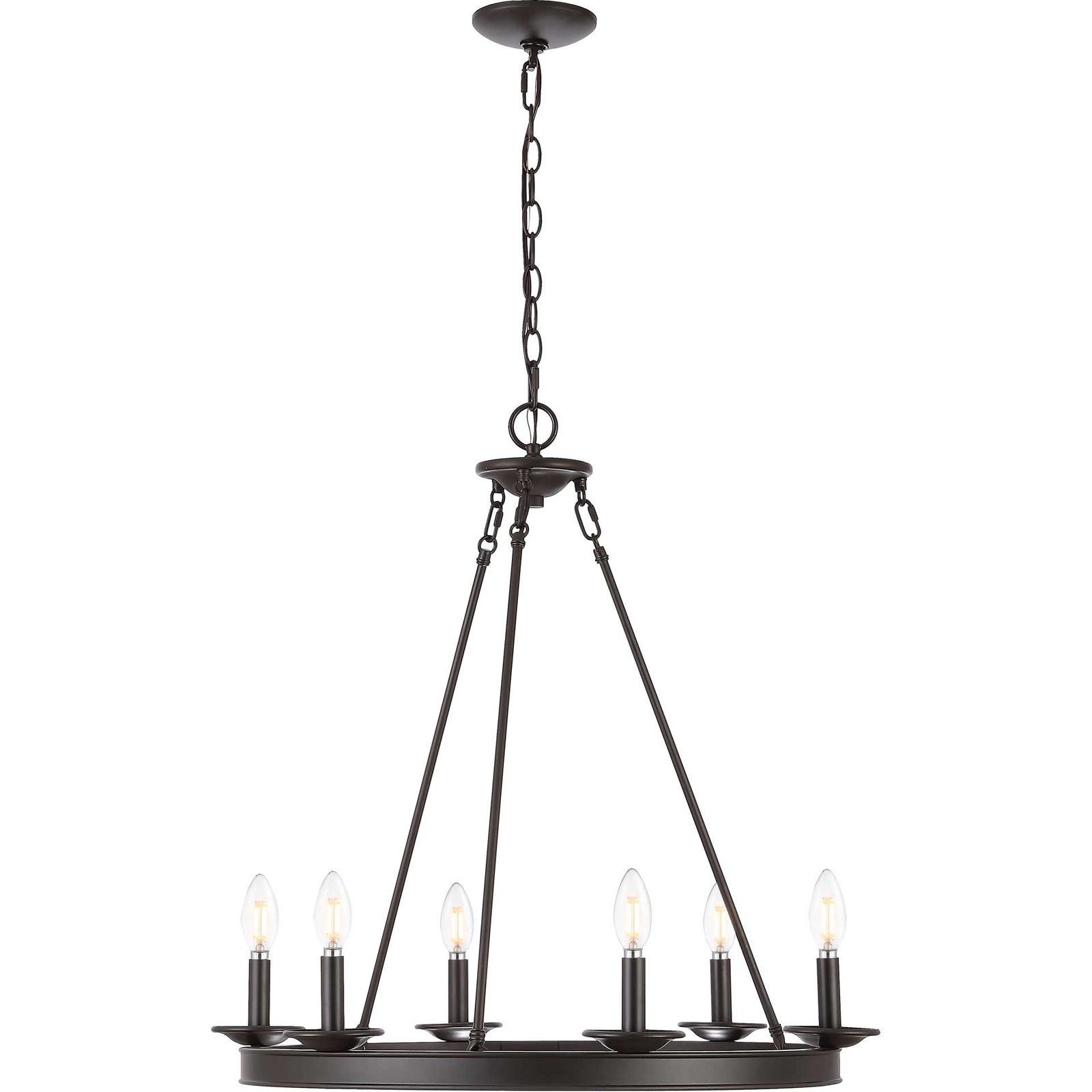 Jonas 6 Light Chandelier Bronze/Black