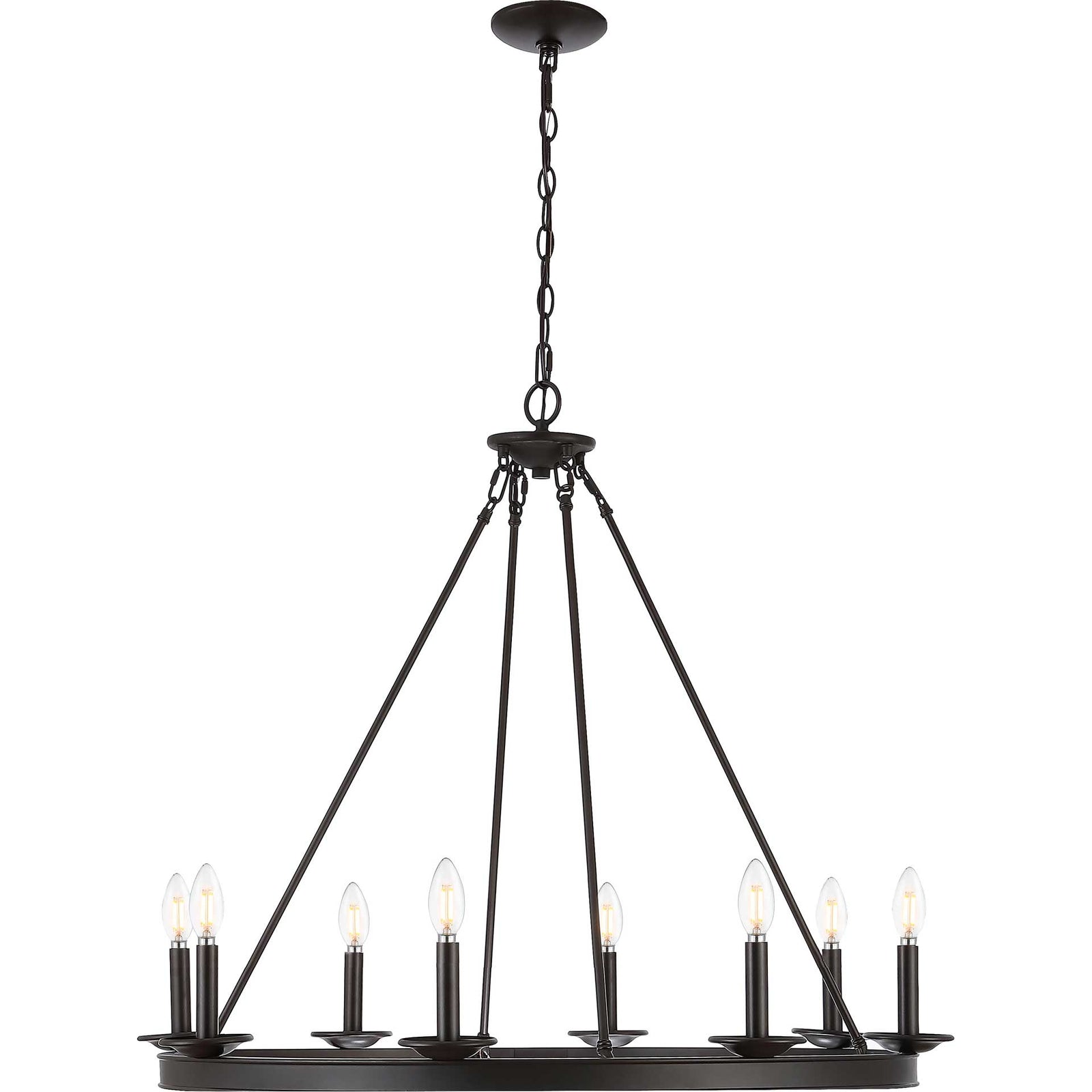 Faryn 8 Light Chandelier Bronze/Black