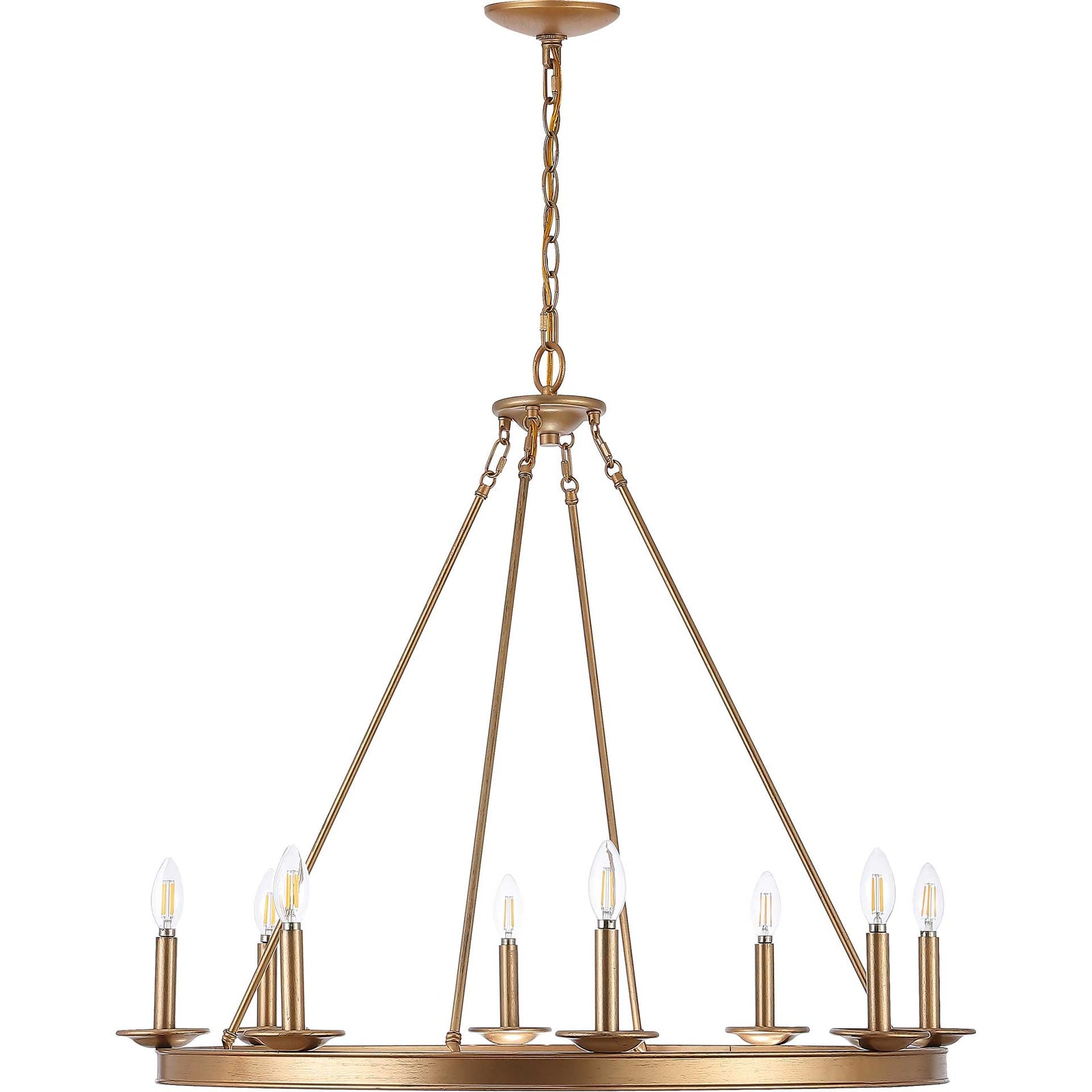 Faryn 8 Light Chandelier Gold Painted