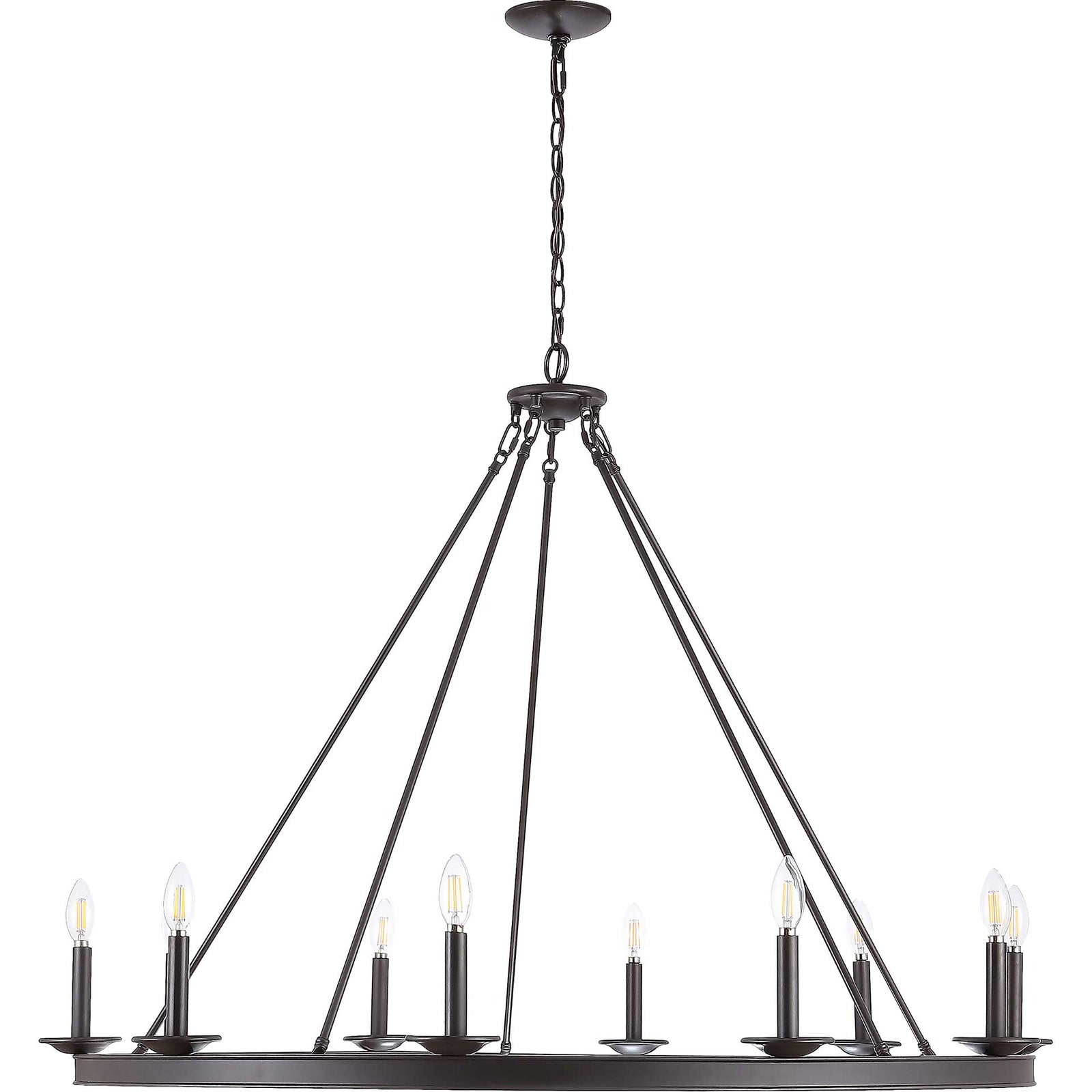 Tessa 10 Light Chandelier Bronze/Black