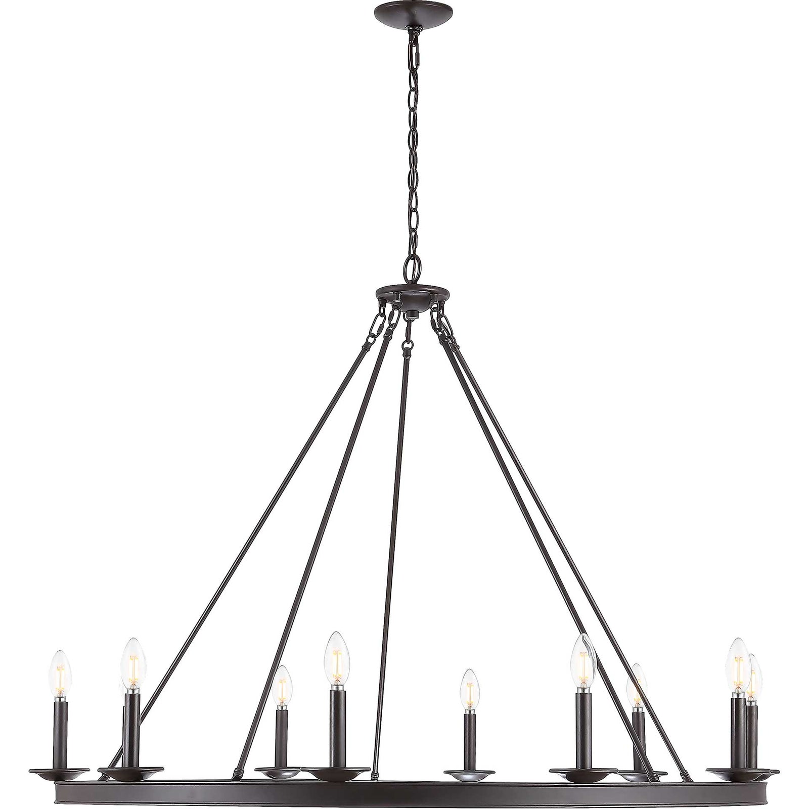 Tessa 10 Light Chandelier Bronze/Black