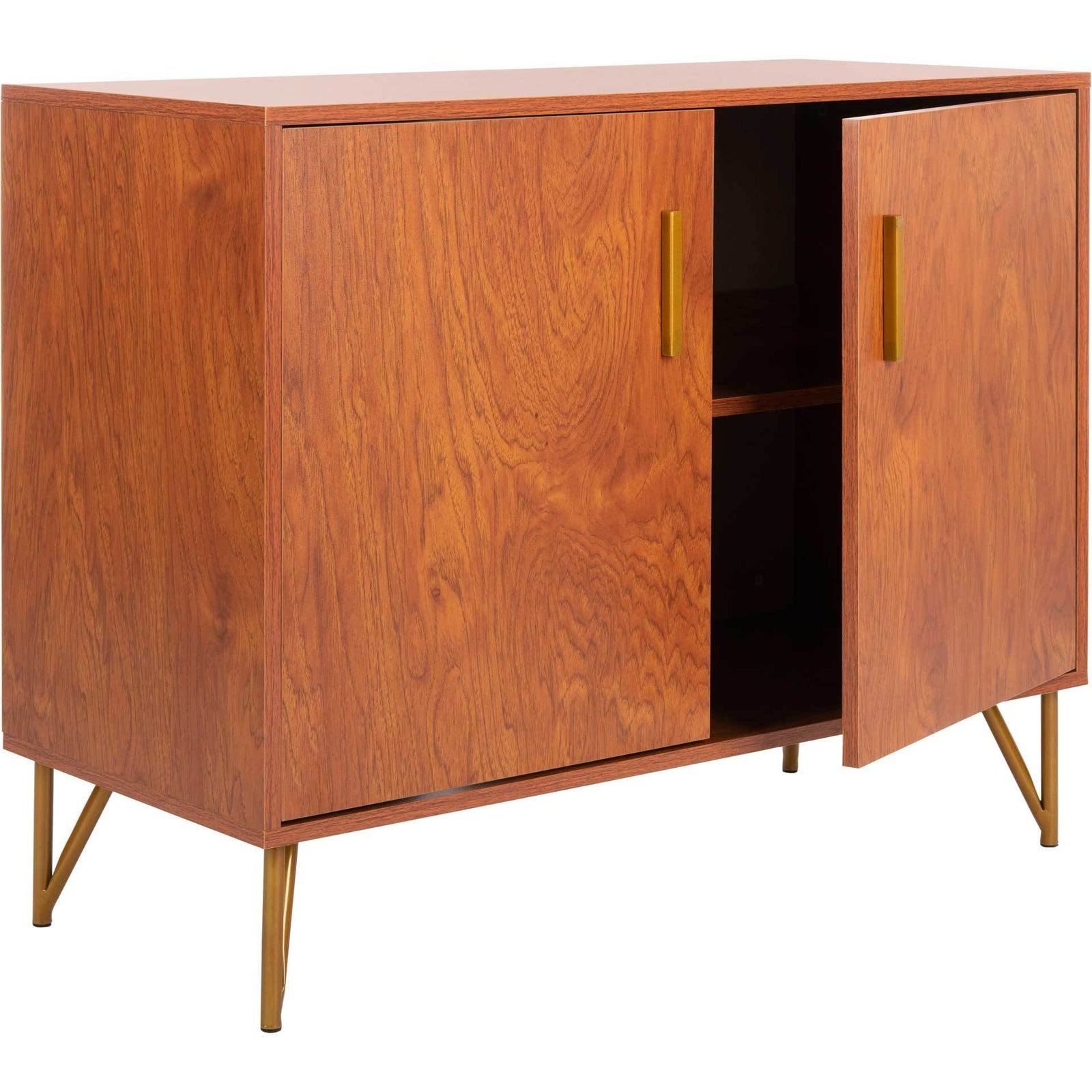 Pierce 2 Door Modular TV Unit Natural/Gold