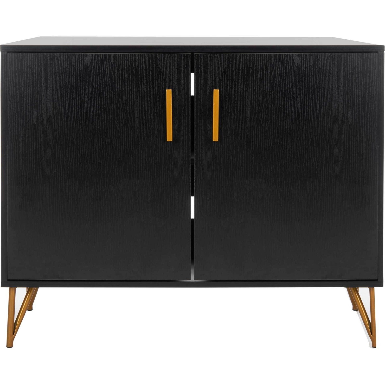 Pierce 2 Door Modular TV Unit Black/Gold