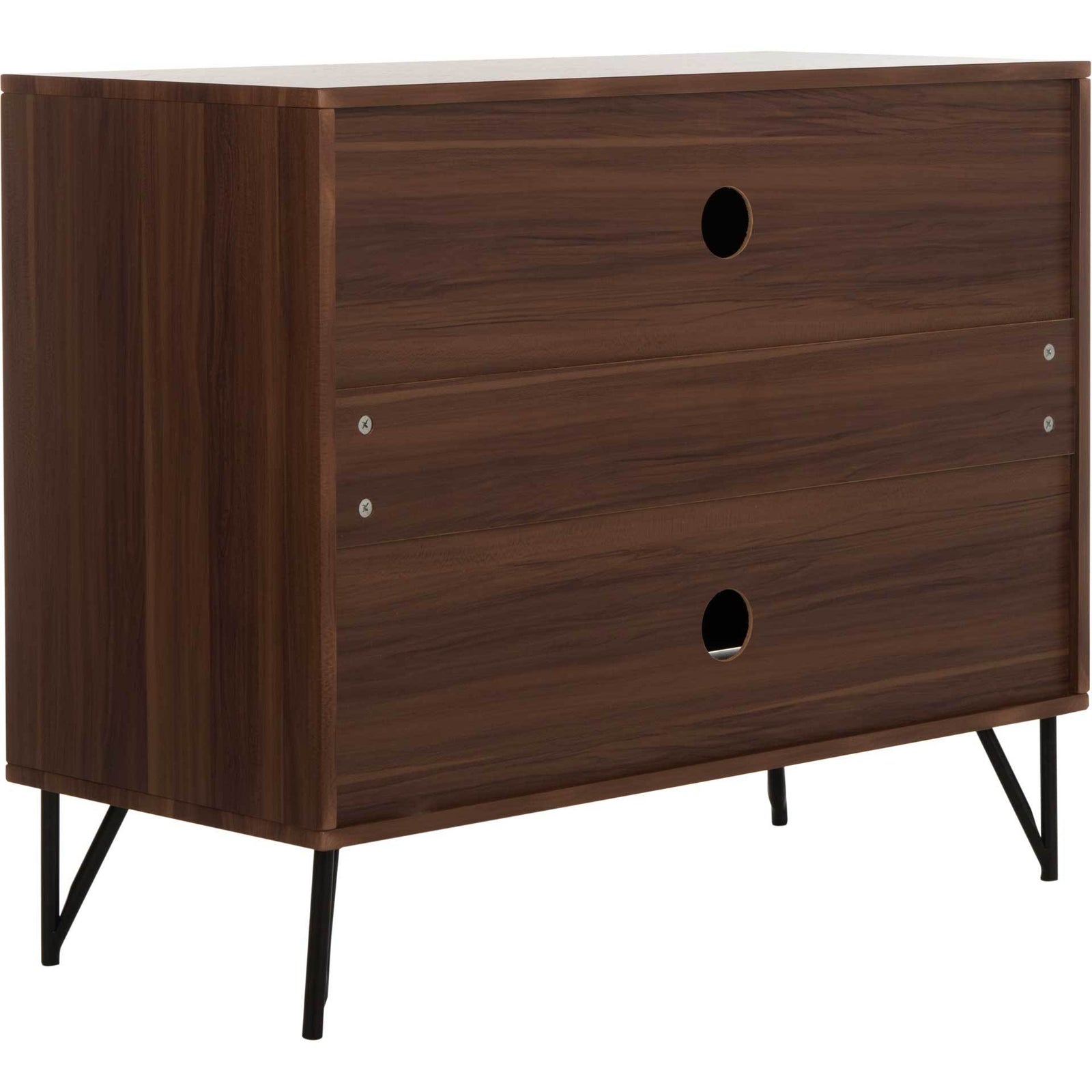 Pierce 2 Door Modular TV Unit Dark Oak/Black